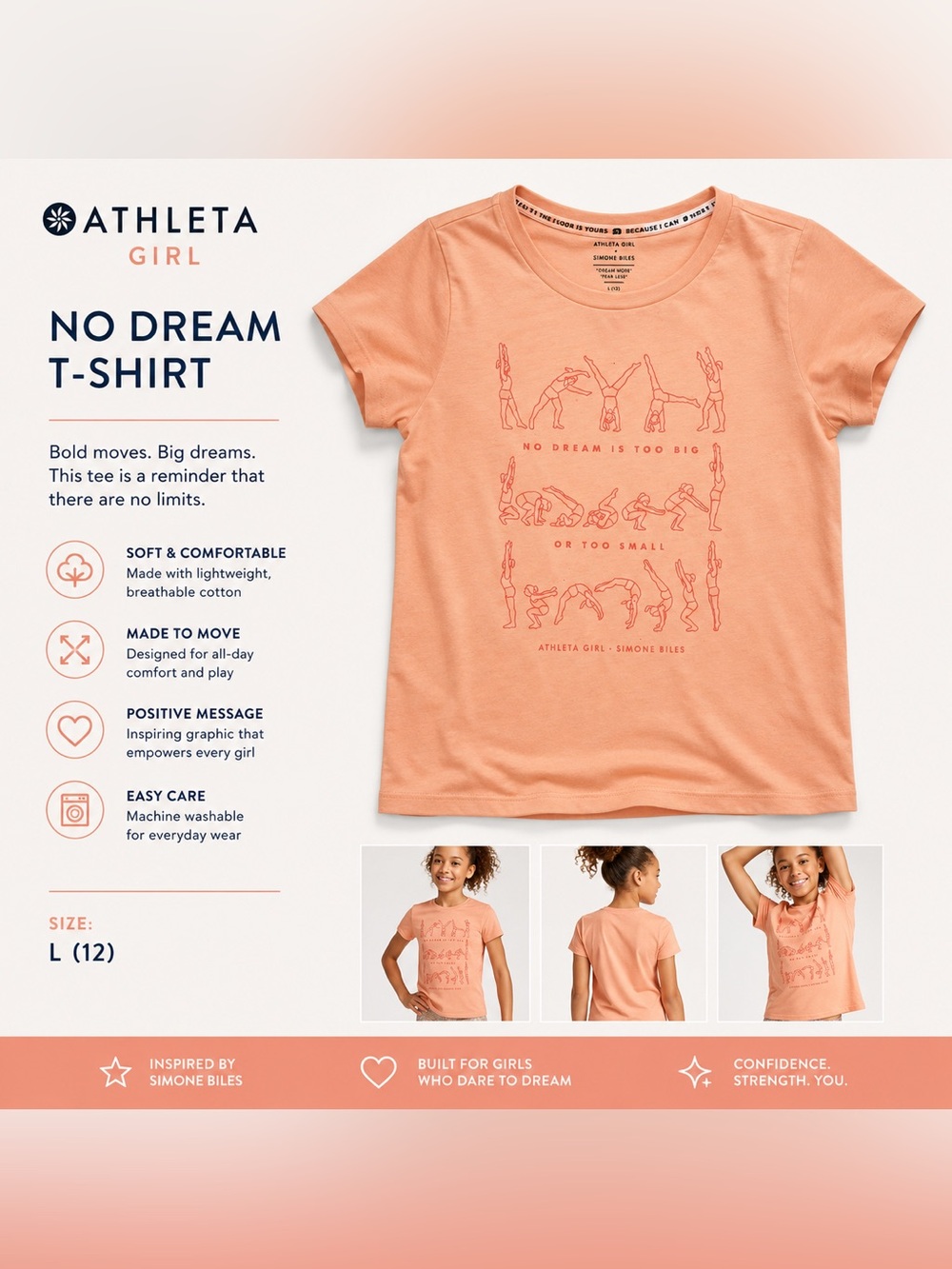 🤸🤸  Athleta Girl Short Sleeve Top - Orange 🤸 🤸